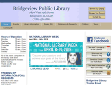 Tablet Screenshot of bridgeviewlibrary.org